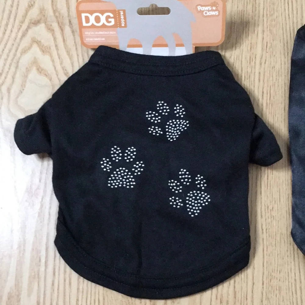 Bundle Of 2 Doggie T-shirts Size Xs/Xxs 6 1/4-1/2” Waist 8 1/2” & 10” Length